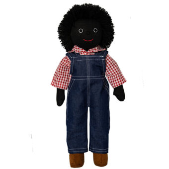 Handmade black boy cloth doll